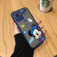 กรณีโทรศัพท์มือถือปลอกเคสโทรศัพท์Vivo Y02S /Realme Narzo 50i Primeแฟชั่นการ์ตูนน่ารักเมาส์ Frosted ใสโทรศัพท์มือถือปลอกกันกระแทกเต็มปกกล้องปกป้องโทรศัพท์กรณี