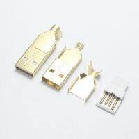 1/2/5ชุด Usb 2.0ประเภทการเชื่อมปลั๊กตัวผู้นิกเกิล/ตัวเชื่อมชุบทอง Usb-ซ็อกเก็ตหาง3 In 1อะแดปเตอร์ Diy