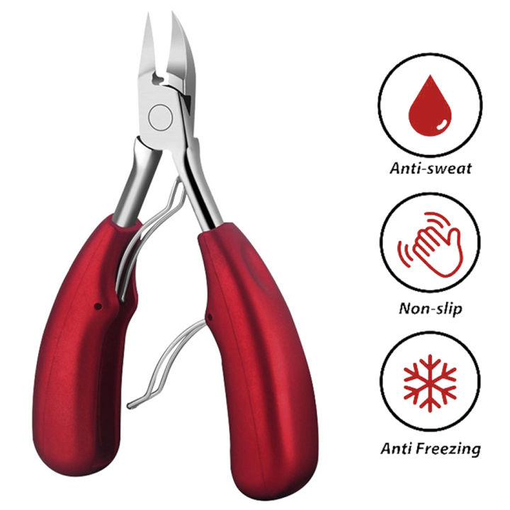 Toenail Clippers for Thick Nails, Large Nail Clippers for Ingrown Toenails  Professional Podiatrist Stainless Steel Sharp Curved Blade Nail Cutter for