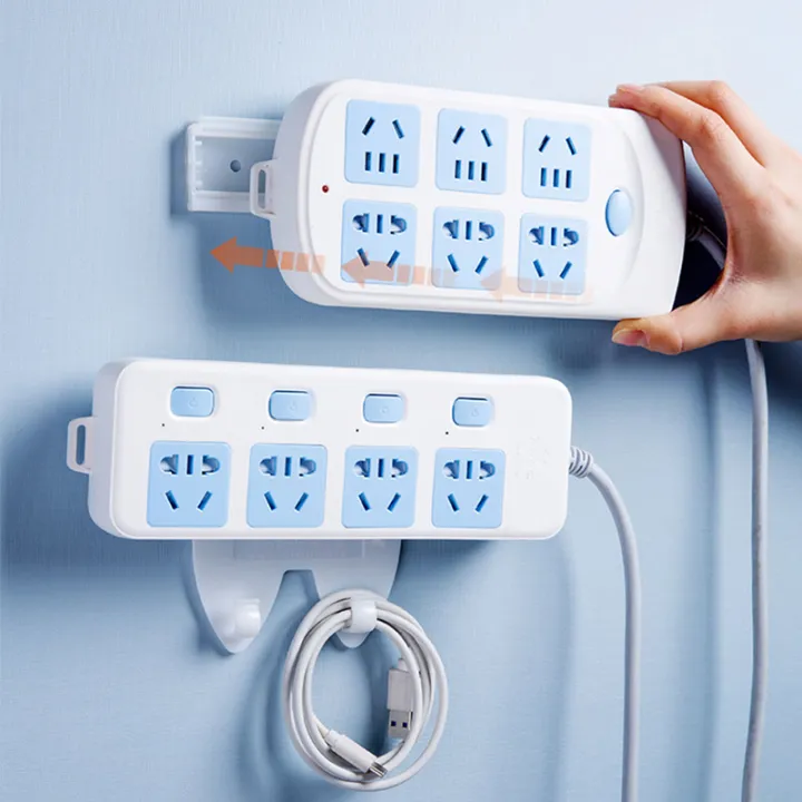 Self Adhesive Wall Mounted Trailing Socket Extension Outlet Power Strip ...