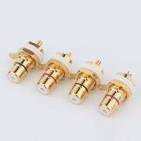 10Pcs RS3001/3005 Gold/Rhodium Plated RCA Socket RCA Female Panel Mount Plug Audio Terminal