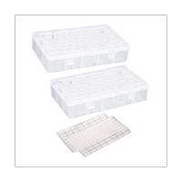2 Pack Boxes, 120 Grids Plastic Beads Storage Container 5D Embroidery Parts Storage Organizer