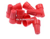 50pcs p6 red  spring type thread pressing cap closed terminal spring type connection cap electric wire cap