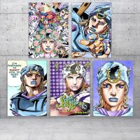 ☎□❒ ผ้าใบ HD พิมพ์ Johnny Joestar ภาพวาด Wall Art Jojo S Bizarre โปสเตอร์อะนิเมะบทบาทตกแต่งบ้านภาพ Modular สำหรับห้องนั่งเล่น