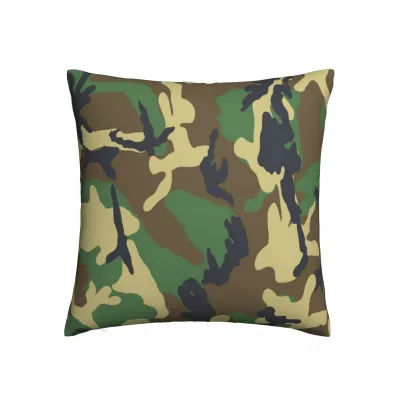 Woodland Camouflage Pillow Case Pattern Decorative Polyester Pillowcase Home Decor Zipper Summer Cover