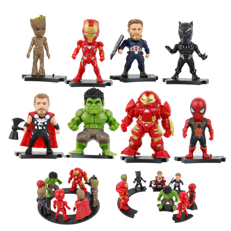 8pcs Iron Man Suits Large/Small Mini Figure Sets The Avengers Infinity War Age 