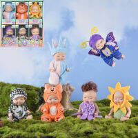 Hot 6Pcs ชุด Sleeping Mini ตุ๊กตาเด็ก Reborn เหมือนจริงน่ารักตุ๊กตาน่ารักผีเสื้อจระเข้ดอกทานตะวันชุด Playset Gift