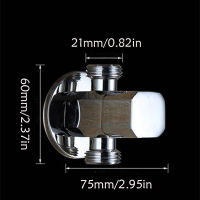 ss 12" Thread Water Angle Valve 1 inlet 2 outlet, Chrome Finished for Faucet Tap Shower Assurance Plating