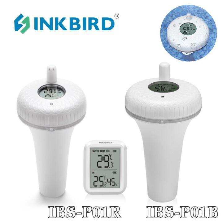 INKBIRD Floating Thermometers IBSP01R & P01B & Wifi Gateway Swimming Pool Floating Thermometer