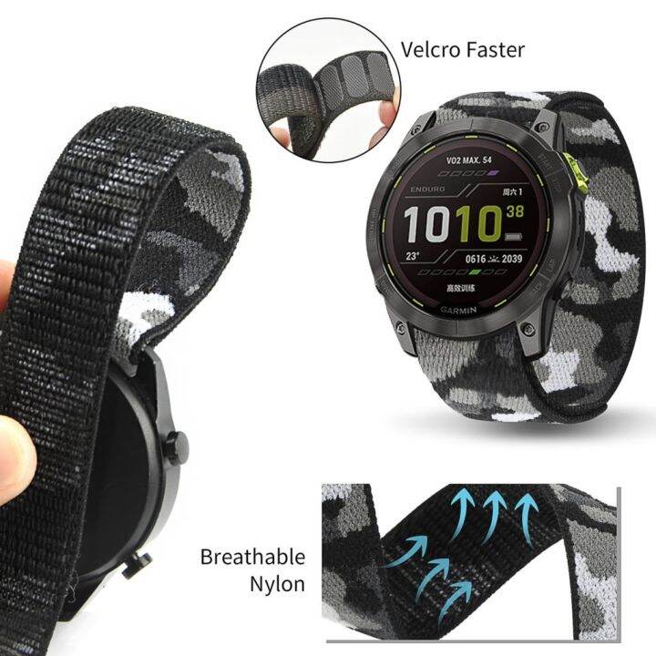 lipika-26-22mm-hook-loop-nylon-strap-for-garmin-enduro-2-epix-gen-2-marq-watchband-descent-mk1-mk2-mk2i-g1-solar-elastic-bracelet-band