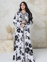 รอมฎอนสีดำ abaya ดูไบตุรกีอิสลามมุสลิมชุดเจียมเนื้อเจียมตัว kaftans abayas สำหรับผู้หญิงโมร็อกโก caftan ชุดยาวผู้หญิงมุสลิม