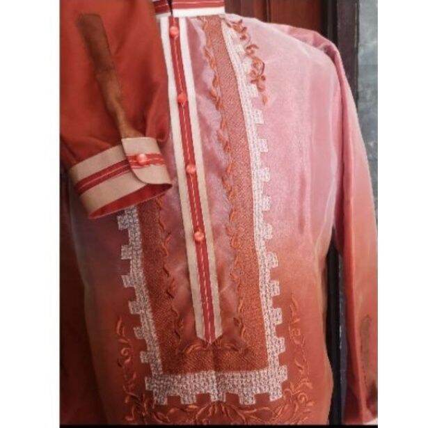 Rust Orange Barong Tagalog Lazada PH