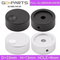 ;[-./ Machined Solid Full Aluminum Volume Knob Button For Amplifier CD Player Turntable Radio DAC Potentiometer 33X13mm Black Silver