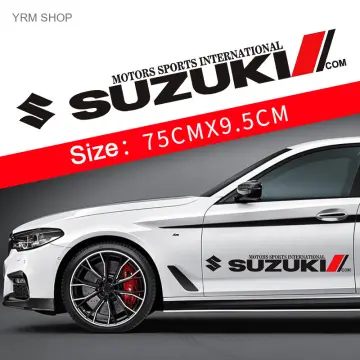 2PCS Car Styling Door Side Stickers For-Suzuki Alto Racing Sport Auto Body  Stripes Skirt Decor Stickers Vinyl Decals