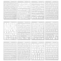 Templates Stencils Alphabet Drawing Painting Letter Diy Number Stencil Dairy Template Crafts Printable Plastic Scale Set Journal Rulers  Stencils