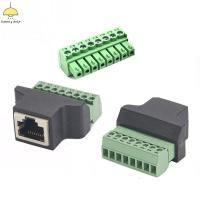 MEZCJ หัวต่อเชื่อม8ขาสำหรับผู้หญิงหัวตรงเชื่อมต่ออีเทอร์เน็ตฟรี RJ45อะแดปเตอร์ขยายขั้วต่อขั้วสกรูอะแดปเตอร์สายเคเบิลอีเทอร์เน็ต