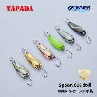 ช้อน YAPADA CFOREGT ช้อน016ไทชิเรืองแสง2.5-7.5กรัมตะขอเดี่ยวเจ้าของ30-45มม. โลหะหลายสีโลหะผสมสังกะสีเหยื่อเหยื่อตกปลาช้อนและเหยื่อ