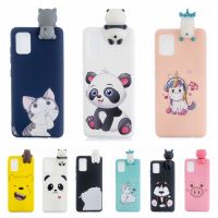 for Samsung A12 A32 A42 A52 A72 Case on for Funda Samsung Galaxy S21 Ultra S21Plus Case 3D Unicorn Panda Phone Cover Capa Women
