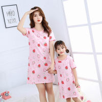 Summer Kids Cute Cotton Nightdress for Girls Pajamas Dresses Children Casual Cartoon Nightgown Home Loose Clothes Sleepwear