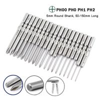 Impact Magnetic Batch Head Cross High Hardness Hand Drill Bit Set 50 150mm PH0 PH1 PH2 Electric Screwdriver Bits 5mm Round Shank