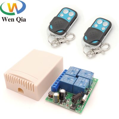 AC 85V~220V 10Amp 2200W 4CH 433MHz rf Remote Control Switch Wireless Relay Receiver Controller for Garage Door LED Bulb