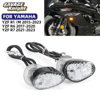 ☋YAMAHA YZF ที่มองไม่เห็นไฟสัญญาณไฟเลี้ยวรถจักรยานยนต์ LED R7กะพริบสำหรับ YAMAHA YZF R6 R7 R1 R1M ตัวระบุ YZFR1M กะพริบสะท้อนแสง