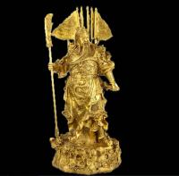 Copper Statue   Pure Copper: The Statue Of Guan Gong, The God Of Wealth Of The Dragon Guan Gong