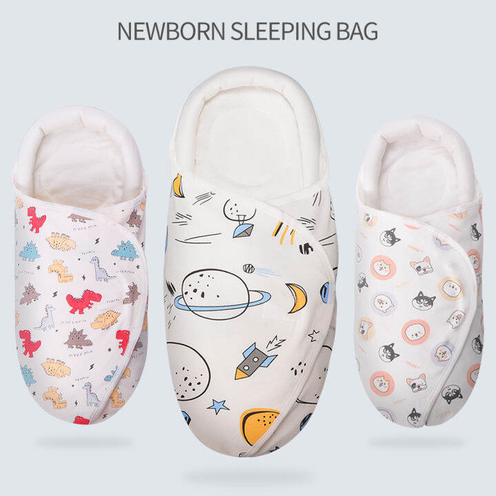 【Ready Stock】 Newborn baby sleeping bag wrapped in cotton to make baby
