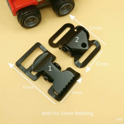 1" 4Pcs For 25mm Webbing Black Metal Cam Buckle Clips Ratchet Cargo Lashing Training Sports Fitness Straps Accessories
