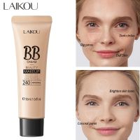 LAIKOU 18ชั่วโมงติดทนนานบีบีครีมรองพื้นกันน้ำทำให้สีผิวสว่างขึ้นรอยสิวรูขุมขนจุดคอนซีลเลอร์แต่งหน้าไร้ที่ติ