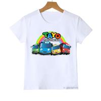 เสื้อยืดเสื้อยืดเด็กลายการ์ตูน Tayo และ Little Friends สำหรับเด็กผู้ชายเสื้อยืดลายการ์ตูน Tayo สำหรับฤดูร้อนเสื้อยืดเด็กวัยหัดเดินแบบแฟชั่น