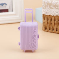 ??? 1PCS New Dollhouse Miniature Plastic Suitcase Trunk Travel Toy  Doll Accessories