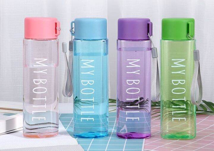 ขวดน้ำ-my-bottle-แบบเหลี่ยม-ฝาเหลี่ยม-ฝากลม-ขวดน้ำพลาสติก-culs-japan-กระบอกใส