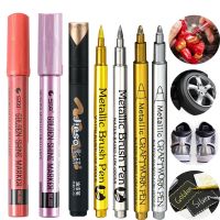 Metal Paint Pen Set 8-color Super Gold DIY Water Based Marker Soft Head New Rock Painting Black Cardboard Signature Making