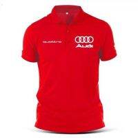 Embroidery Logo AUDI QUATTRO Sports Car Collar T-Shirt For MenWomen with Regular Cutting (AUDIQ)