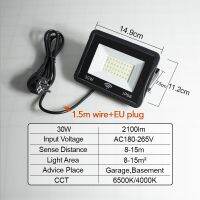 Radar LED Floodlight 100W 50W 30W 20W Waterproof Outdoor Lighting Auto Time Delay Sensor Wall Lamp For Garden Projector Spotligh