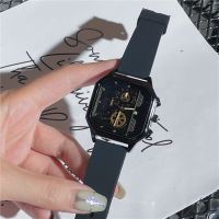 High-end square large dial watch for men and women student ins high-looking niche fashionable simple retro and handsome