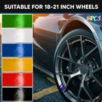 【cw】 6Pcs Car Rims Decal Reflective Vinyl Sticker Hash Stickers for 18 quot; 21 quot; Racing Wheels Decoration Accessories ！