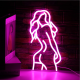 Ajoyferris Women S Back Neon Sign Adjustable LED Women S Neon Sign Neon Pink Sign Women S