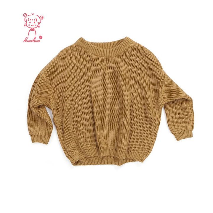 2021-new-childrens-knitted-sweater-boys-and-girls-pure-color-simple-sweater-baby-girl-winter-clothes-chunky-knit-sweater-baby
