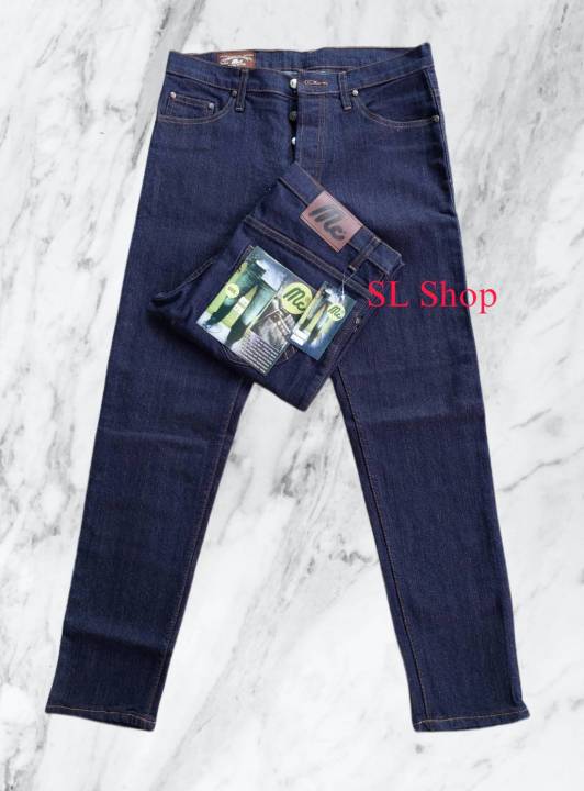 กางเกงยีนส์ชาย-mc-jeans-ผ้ายืดสียีนส์-มีทรงกระบอก-กับ-เดฟ-เป็น-กระดุม-ใสสบาย