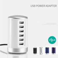 Universal USB Charger 6 Port Hub สถานีชาร์จเดสก์ท็อป Travel Power Adapter Quick Charge แท่นชาร์จ