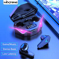 MIXTONE X15 เกมไร้สาย หูฟัง บลูทู ธ 5.0 ความหน่วงต่ำการควบคุมแบบสัมผัสการตัดเสียงรบกวน ไมโครโฟน