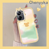 เคส Chenyyka สำหรับ Realme 10 Realme 10 Pro Plus 5G เคสลายการ์ตูนสีสันสดใสเคสโทรศัพท์โปร่งใสแฟชั่นหมีใหม่กันกระแทกน่ารักป้องกันเลนส์กล้องมอนสเตอร์ตัวเล็กซิลิโคนนิ่ม