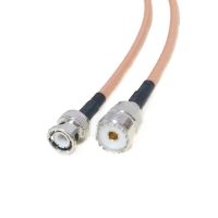 UHF PL259 SO239 To BNC Male Female Bulkhead RF Coax Cable Adapter RG142 50cm/100cm Low Loss