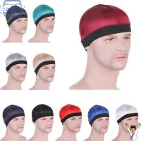 QUEEN สีทึบทึบ หมวก durag ผู้ชาย ระบายอากาศได้ระบายอากาศ อีลาสติก หมวกลายคลื่น หมวกบีนนี่ โพลีเอสเตอร์ หมวก durag หลากสี สำหรับผู้ชาย