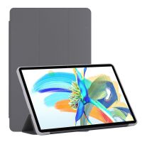 สำหรับ Teclast M40 Pro WMC0635 3-ชั้นวางของหนังแบบฝาพับ Tablet Smart Case (สีเทา)