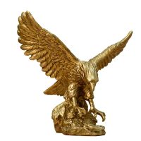 Yunfvna Resin Eagle Statue Feng Shui Fortune Animal Figurines Office Gift Decoration Wild Home Room Decor