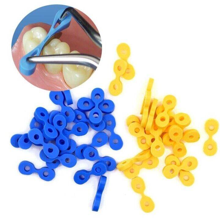 Dental Elastic Fixing Wedges Matrix Matrices Rubber Dam Autoclavable