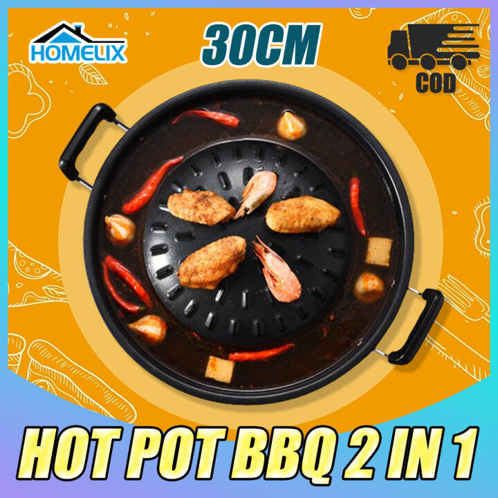 Panci Panggangan Hotpot Shabu 2 In 1 Grill BBQ Hot Pot Steamboat ...